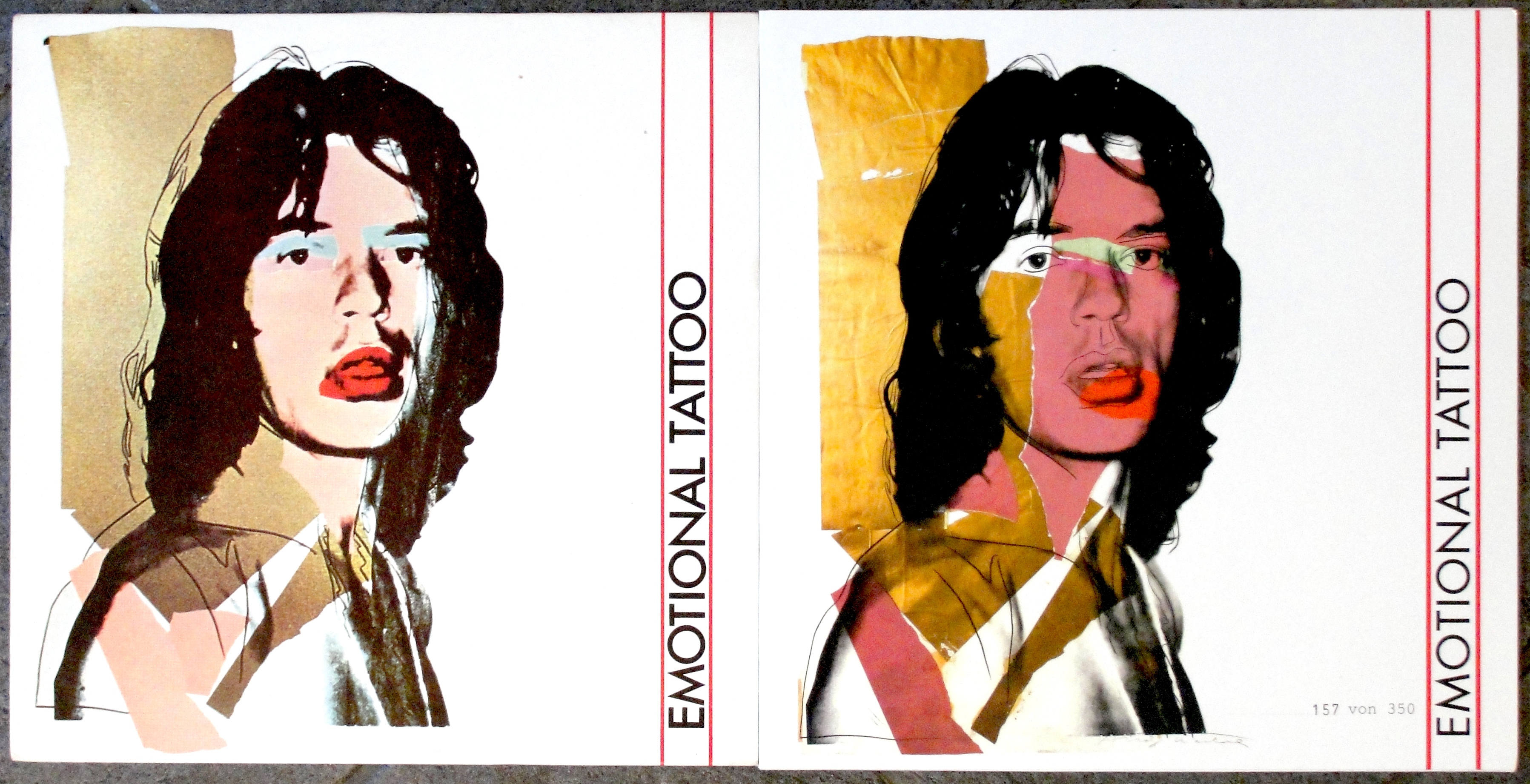 The Sources of Andy Warhol&#39;s record cover art, Part 1 – The 1975 portraits  of Mick Jagger | recordart