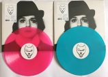 The pink and light blue vinyl versions of Henrik Berggren's "Wolf's Heart" LP.
